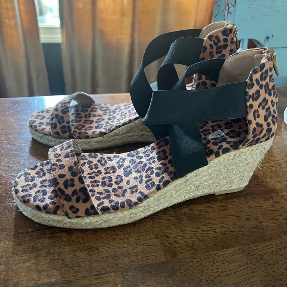 Leopard Wedges